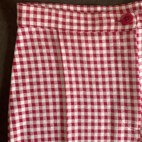 Red checkered pants from Free People SZ 6 - Picture 3 of 8